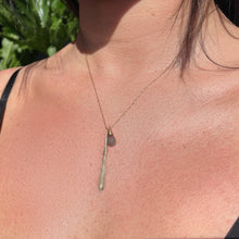 Load image into Gallery viewer, Elysium Jewelry - Hammered Stick and Stone Necklace: 14k Gold Fill / Pearl