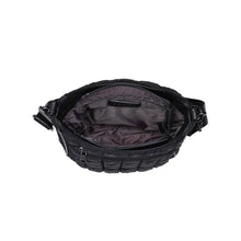 Load image into Gallery viewer, Sol and Selene - Aura - Quilted Nylon Puffer Crossbody: Black