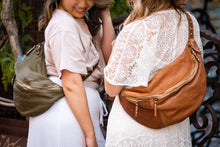 Load image into Gallery viewer, Bolsa Nova Handbags - Bella Large Leather Sling Bag: Cognac