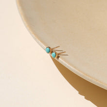 Load image into Gallery viewer, Token Jewelry - Turquoise Studs I 4mm Gemstone Studs: Sterling Silver