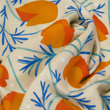Load image into Gallery viewer, Voyager Silk - Silk Scarves - California Poppies Scarf | Silk Scarf | Women's Bandana: 26" x 26"