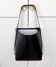 Load image into Gallery viewer, AALLYN - Jolina Bucket Tote - Leather: Wood Berry/Silver
