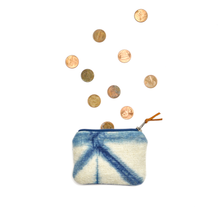 Load image into Gallery viewer, Gray Green Goods - Indigo Canvas Coin Purse