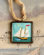 Load image into Gallery viewer, Maris Mirum - Square Sailboat - Art Locket Ornament