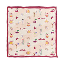 Load image into Gallery viewer, Lost Pattern Silk Bandana - Pink Martini