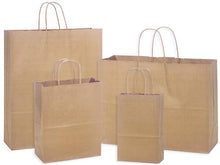 Load image into Gallery viewer, Nashville Wraps - Brown Kraft Paper Retail Shopping Bags: 100 Pack / Rose 5.5x3.25x8.375"