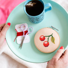 Load image into Gallery viewer, Cotton Clara - Cherry Cross Stitch Kit