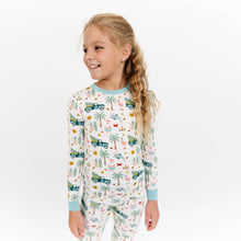 Load image into Gallery viewer, Emerson and Friends - Coastal Christmas Holiday Bamboo Kids Pajamas Sleep Set: Beige/Multi / 6/7T