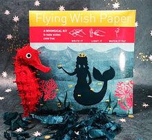 Load image into Gallery viewer, FLYING WISH PAPER ® - MERMAID / Mini Wish-Making Kit / 15 WISH PAPER™ +Accessories