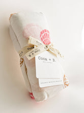 Load image into Gallery viewer, Coca + B. - Seashell Print Organic Bamboo Swaddle