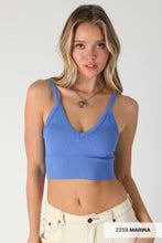 Load image into Gallery viewer, NIKIBIKI - NS8120 - Ribbed V-Neck Bra Top: 2248 Mulberry