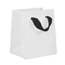 Load image into Gallery viewer, Box & Wrap - Manhattan Twill Ribbon Handle Bags: Wall Street White - Twill Ribbon Handle Gift Bag / 10 x 5 x 13" / Case/100