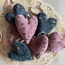 Load image into Gallery viewer, Skippy Cotton - PINK Velvet Confetti Heart Token