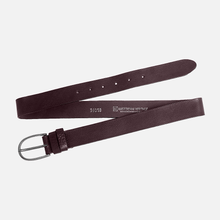 Load image into Gallery viewer, Amsterdam Heritage-Leather Belt Silver Buckle XS