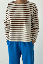 Load image into Gallery viewer, Le Bon Shoppe - Sailor Top: COFFEE STRIPE