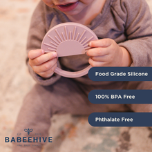 Load image into Gallery viewer, Babeehive Goods - Sunburst Teething Toy - Duck Egg Blue