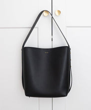 Load image into Gallery viewer, AALLYN - Jolina Bucket Tote - Leather: Wood Berry/Silver
