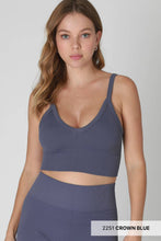 Load image into Gallery viewer, NIKIBIKI - NS8120 - Ribbed V-Neck Bra Top: 2248 Mulberry