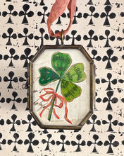 Load image into Gallery viewer, Maris Mirum - Clover with Bow - Art Locket Ornament