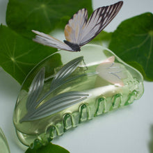 Load image into Gallery viewer, WINONA IRENE - Lotus Flower Hair Claw in Clear Green Acetate