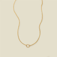 Load image into Gallery viewer, Made By Mary - Rolo Charm Necklace With Link Lock