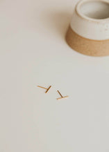 Load image into Gallery viewer, Hello Adorn - Tiny Bar Studs: 14kt Gold Fill