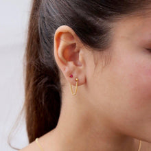 Load image into Gallery viewer, Token Jewelry - La Mer Studs I Everyday Chain Studs Earrings: 14k Gold Fill