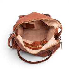 Load image into Gallery viewer, Bolsa Nova Handbags - Small Leather Pocket Satchel w/removeable strap: Cognac