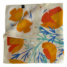 Load image into Gallery viewer, Voyager Silk - Silk Scarves - California Poppies Scarf | Silk Scarf | Women's Bandana: 26" x 26"
