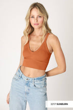 Load image into Gallery viewer, NIKIBIKI - NS8120 - Ribbed V-Neck Bra Top: 2248 Mulberry