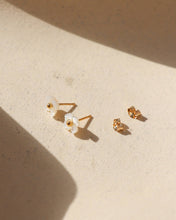Load image into Gallery viewer, Token Jewelry - Mother of Pearl Flower Studs | Pearl Earrings: 14k Gold Fill
