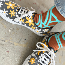 Load image into Gallery viewer, Jenny Pennywood - Crew Socks - River - Aquamarine & Carmel