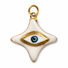 Load image into Gallery viewer, Shá Parlé - White Evil Eye Star