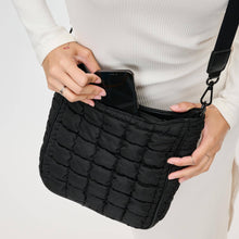 Load image into Gallery viewer, Sol and Selene - Aura - Quilted Nylon Puffer Crossbody: Black