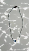 Load image into Gallery viewer, recycled lovers - 037 - Glass and Shell Necklace : Length 15"