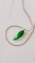 Load image into Gallery viewer, recycled lovers - 029 - Vintage Fish Charm Beaded Necklace: Length - 16"