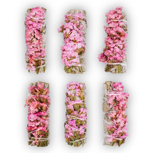 Load image into Gallery viewer, Pink Sinuata Flower with White Sage Bundles