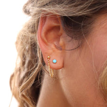 Load image into Gallery viewer, Token Jewelry - La Mer Studs I Everyday Chain Studs Earrings: 14k Gold Fill