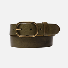 Load image into Gallery viewer, Amsterdam Heritage - Marin Gold Oval Buckle Belt Camel- M/L