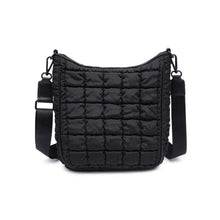 Load image into Gallery viewer, Sol and Selene - Aura - Quilted Nylon Puffer Crossbody: Black
