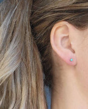 Load image into Gallery viewer, CLP Jewelry - Tiny Stone Stud Earrings: Opal