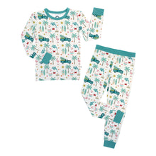 Load image into Gallery viewer, Emerson and Friends - Coastal Christmas Holiday Bamboo Kids Pajamas Sleep Set: Beige/Multi / 6/7T