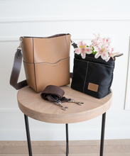 Load image into Gallery viewer, AALLYN - Jordan Bucket Bag - Tobacco/Silver