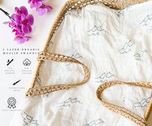 Load image into Gallery viewer, Coca + B. - Surfer Wave Organic Bamboo Swaddle