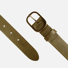 Load image into Gallery viewer, Amsterdam Heritage - Marin Gold Oval Buckle Belt Camel- M/L