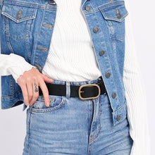 Load image into Gallery viewer, Amsterdam Heritage - Marin Gold Oval Buckle Belt Camel- M/L