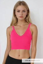 Load image into Gallery viewer, NIKIBIKI - NS8120 - Ribbed V-Neck Bra Top: 2254 Serene Blue
