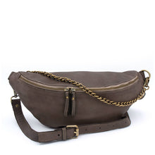 Load image into Gallery viewer, Bolsa Nova Handbags - Capri Leather Sling Bag: Mushroom