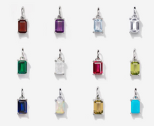 Load image into Gallery viewer, Little Sky Stone - Baguette Authentic Birthstone Charm