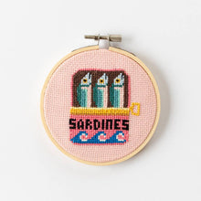 Load image into Gallery viewer, Cotton Clara - Sardines Cross Stitch Kit